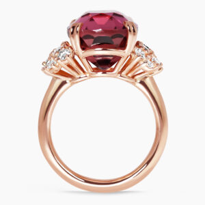 'THE BUSALLA ROSE' 18ct rose gold 11.02ct oval pink tourmaline & diamond ring