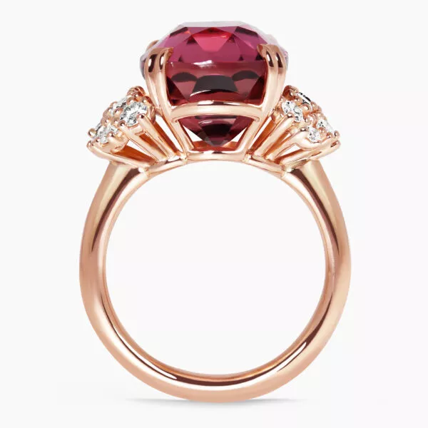 'THE BUSALLA ROSE' 18ct rose gold 11.02ct oval pink tourmaline & diamond ring - Image 3