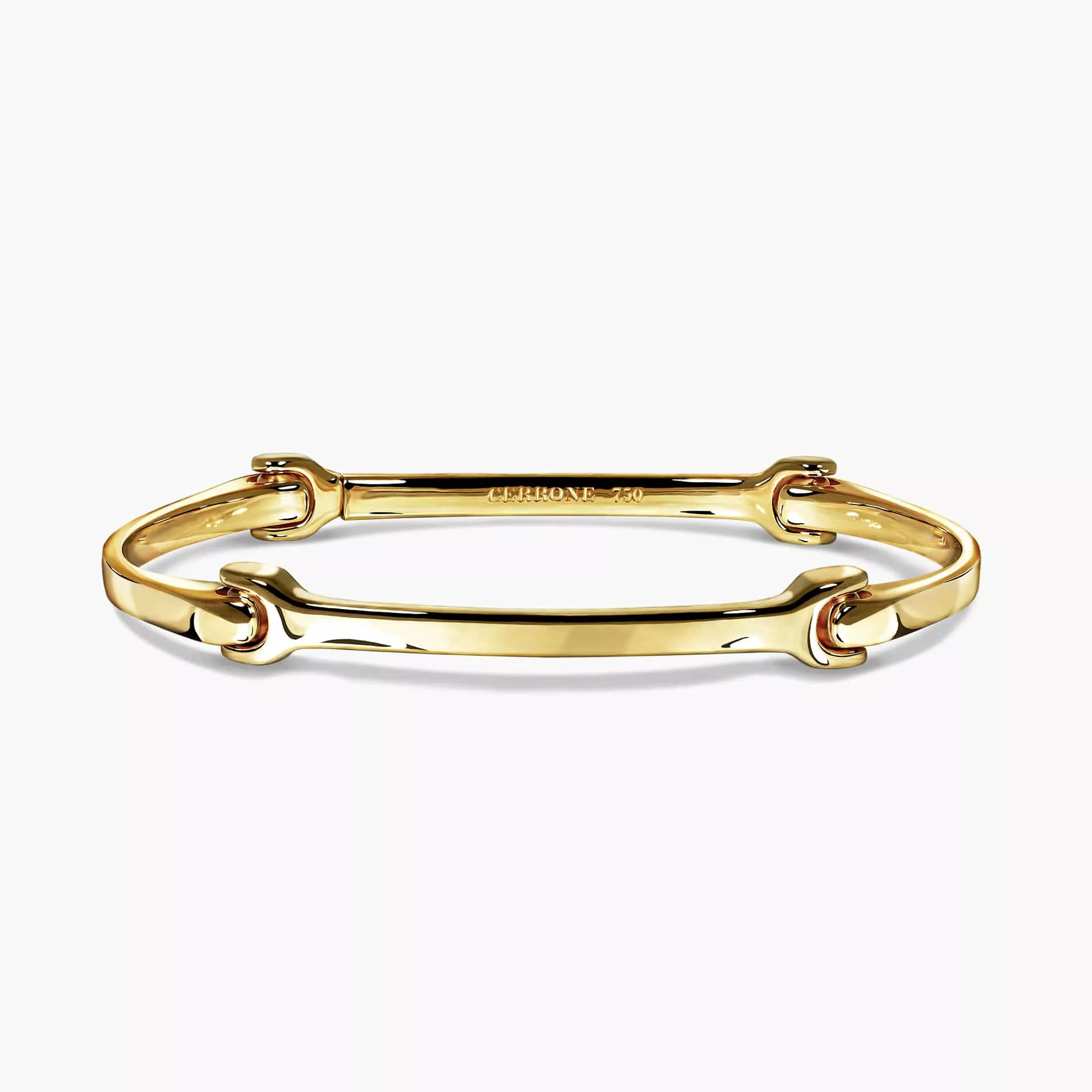 SENSI 18ct yellow gold dog bone bracelet Cerrone Jewellers