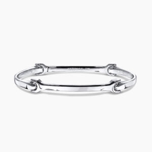 Sensi 18ct white gold dog bone bracelet