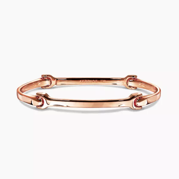 SENSI 18ct rose gold dog bone bracelet
