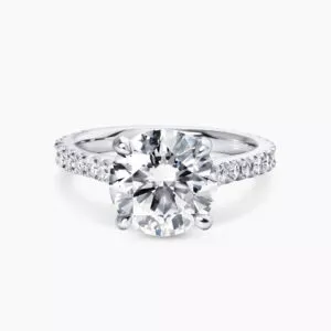 18ct white gold round brilliant cut diamond ring