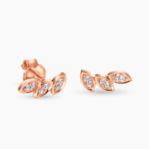 18ct rose gold diamond stud earrings