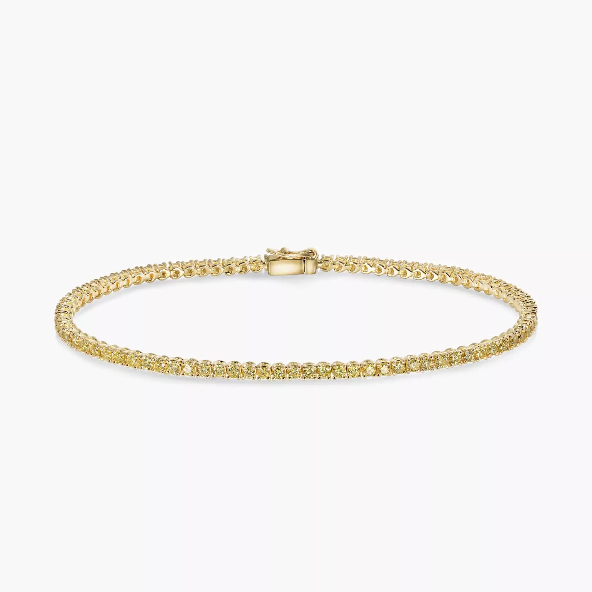 18ct yellow gold fancy yellow diamond tennis bracelet Cerrone
