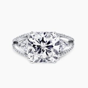 18ct white gold radiant cut diamond ring