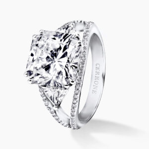 18ct white gold radiant cut diamond ring