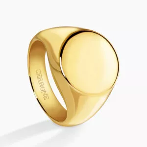 18ct yellow gold signet ring