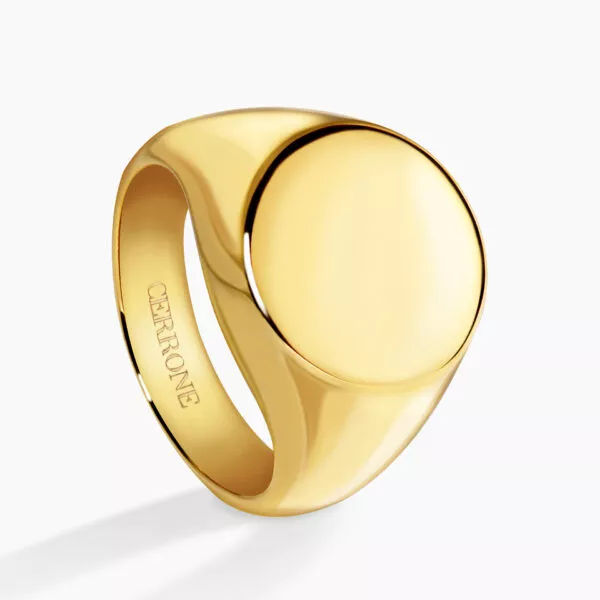18ct yellow gold signet ring - Image 2