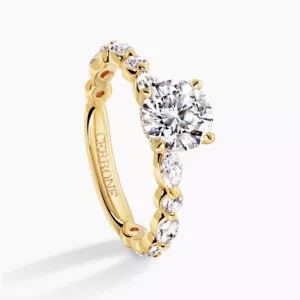 18ct yellow gold round brilliant cut diamond ring