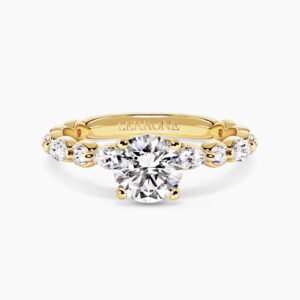 18ct yellow gold round brilliant cut diamond ring