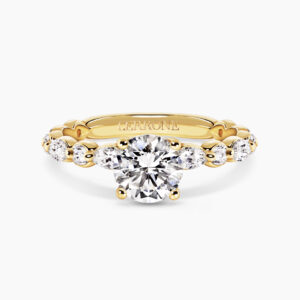 18ct yellow gold round brilliant cut diamond ring