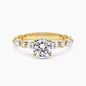 18ct yellow gold round brilliant cut diamond ring