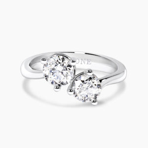 18ct white gold round diamond ring