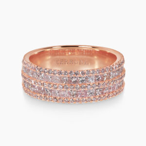 18ct rose gold fancy pink diamond dress ring