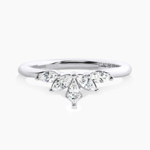 18ct white gold kite and marquise shaped diamond ring