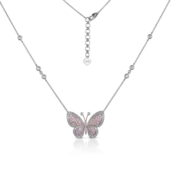 LIMITED EDITION "ARGYLE PINK BUTTERFLY" PENDANT - Image 2