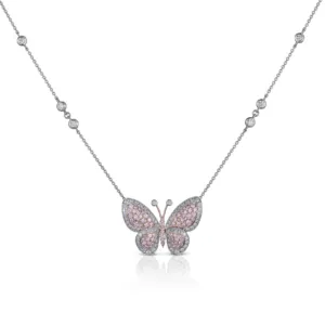 LIMITED EDITION "ARGYLE PINK BUTTERFLY" PENDANT