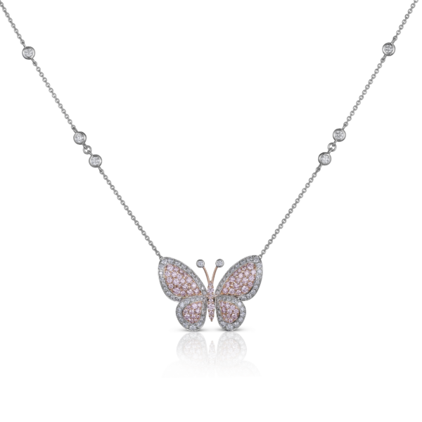 LIMITED EDITION "ARGYLE PINK BUTTERFLY" PENDANT