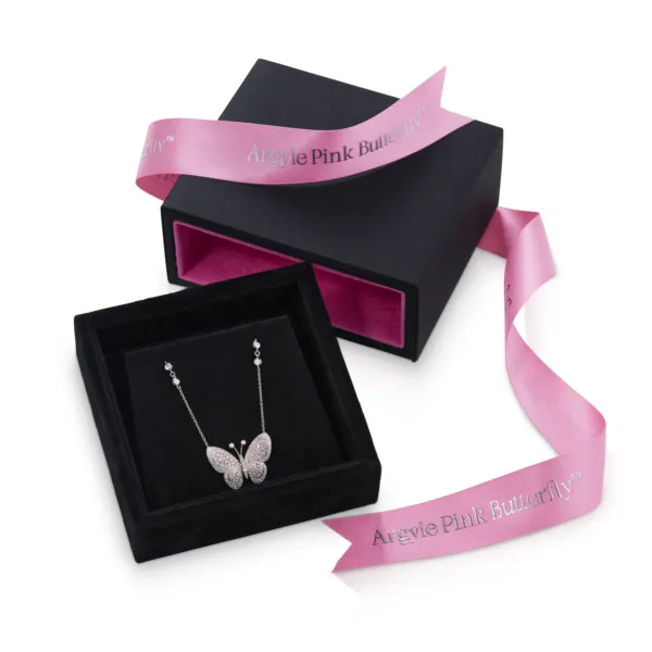 LIMITED EDITION "ARGYLE PINK BUTTERFLY" PENDANT - Image 3