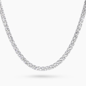18ct white gold lab grown diamond tennis necklace
