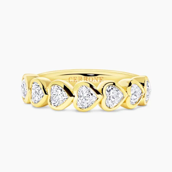 18ct yellow gold heart shape diamond ring