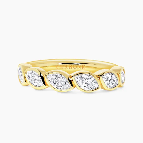 18ct yellow gold marquise diamond ring