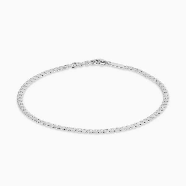 18ct white gold gents bracelet