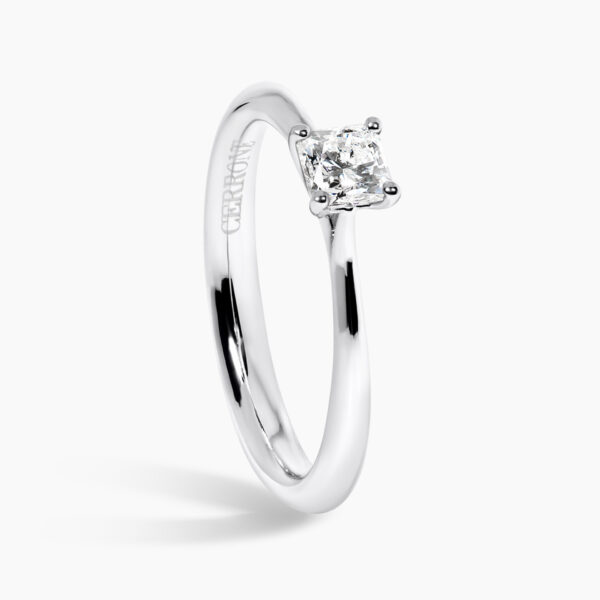 18ct white gold 0.35ct G VVS radiant diamond solitaire ring - Image 2