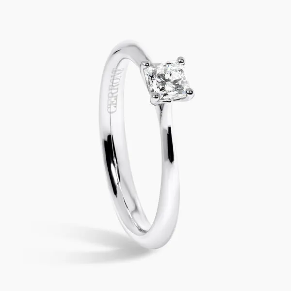 18ct white gold 0.35ct G VVS radiant diamond solitaire ring - Image 2