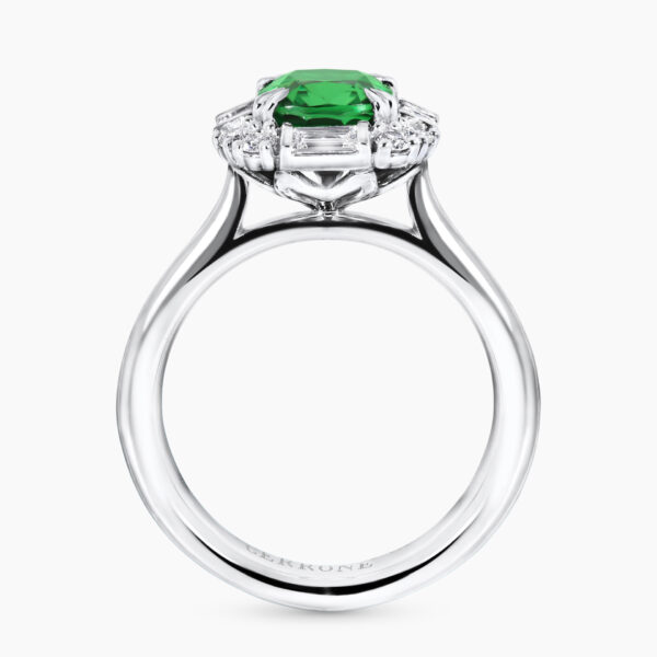 18ct white gold tsavorite garnet and diamond ring - Image 3