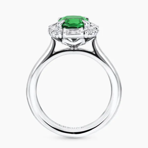 18ct white gold tsavorite garnet and diamond ring - Image 3
