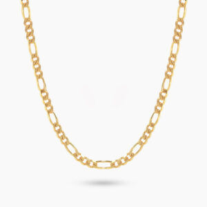 9CT Yellow Gold Figaro 45cm Chain